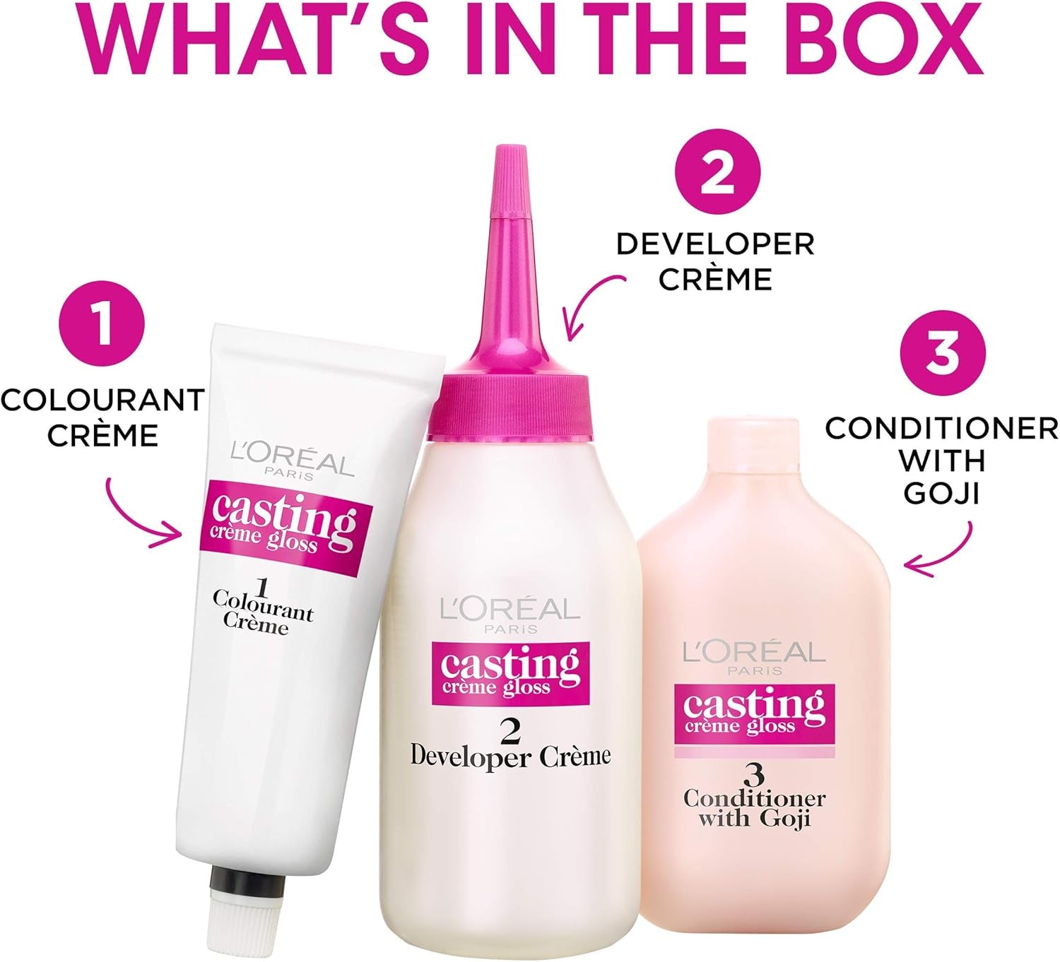 L'Oréal Paris Casting Crème Gloss Semi-Permanent Hair Dye, Ammonia-Free Formula & Honey-Infused Conditioner, Glossy Finish, Colour for up to 28 Shampoos, Pack of 3, Colour: 316 Plum